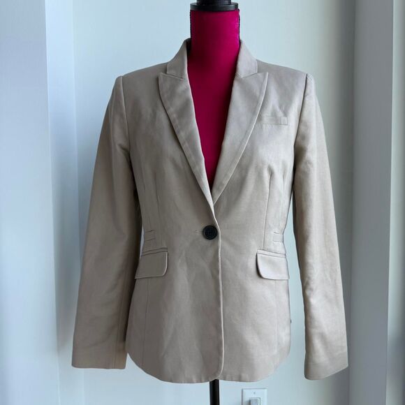 Mango Women's Tan Blazer Size 10 - Picture 1 of 6